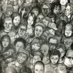 Crowded 1 illustration of a crowd of people by Vincent Fink