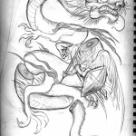 michael vs dragon tattoo