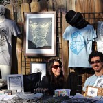 Tina and Me with my art and our clothing line