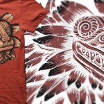 aztec dragon on poppy colour