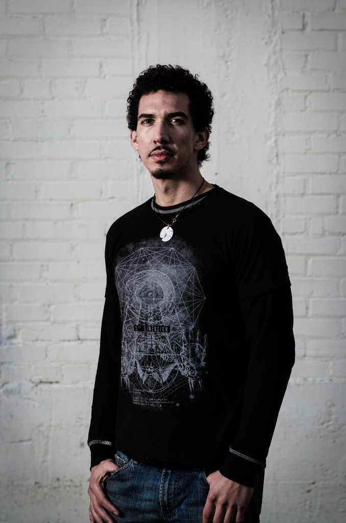 Vincent Fink wearing his .506 Clothing brand