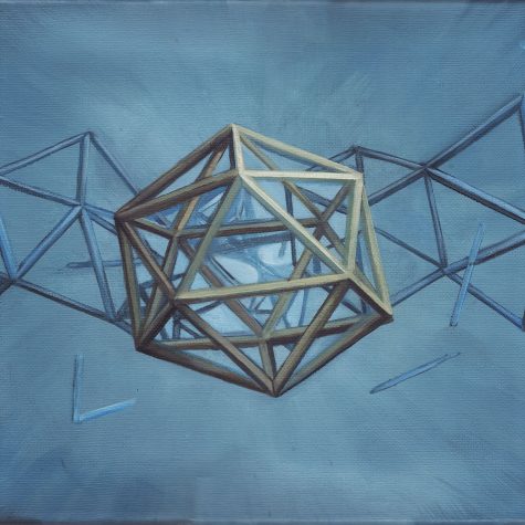 32: icosahedron blue
