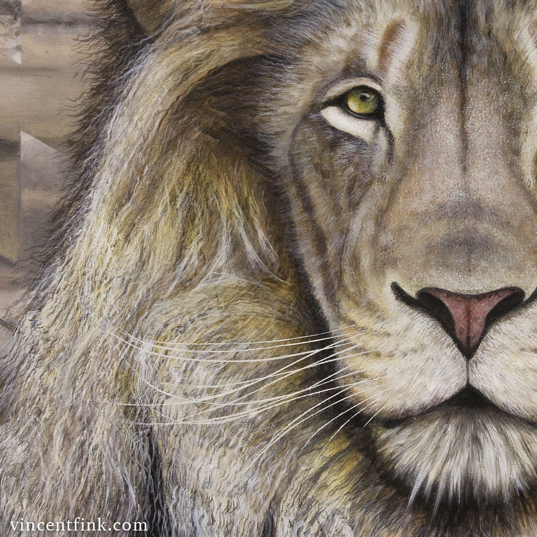 lion face art african animals sacred geometry tattoo glitch design